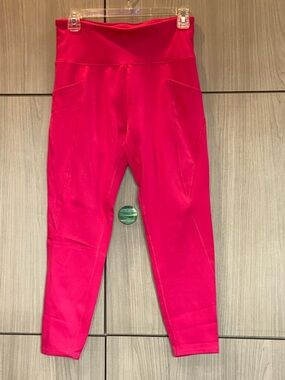 Freely Women's Haven Pink Large High Waist 7/8 Pocket Leggings